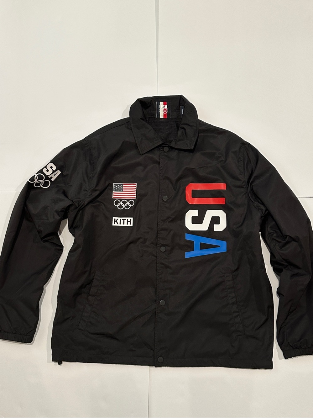 Kith Black USA Olympic Windbreaker